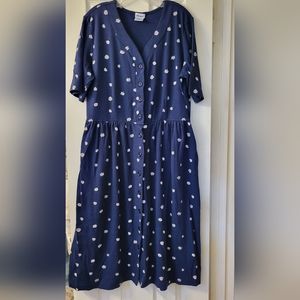 Navy and White Dress